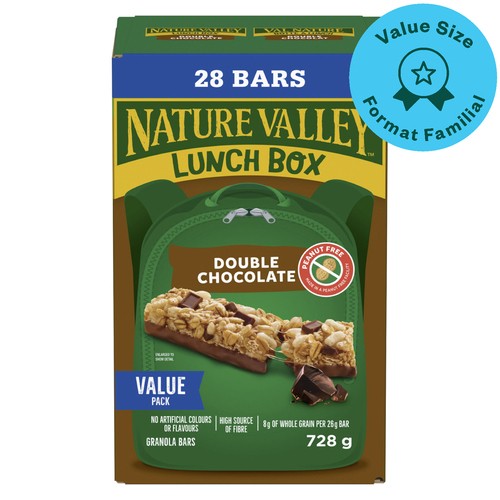 Nature Valley Granola Bars Lunch Box Double Chocolate Value Pack 28 Count 728 g