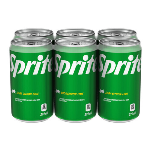 Sprite Mini Soft Drink Lemon & Lime 6 x 222 ml (cans)