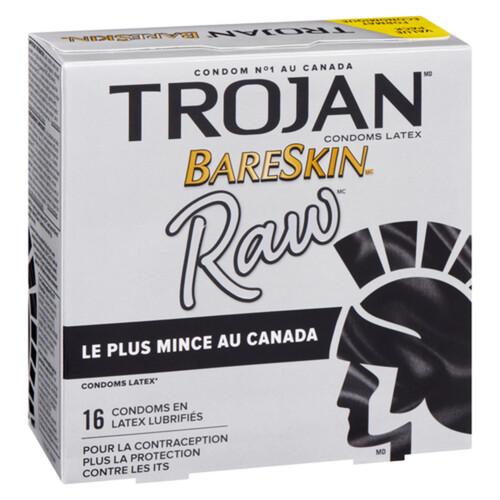 Trojan Condoms Bareskin Raw 16 EA