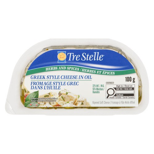 Tre Stelle Feta Cheese In Oil With Herb And Spices 100 g