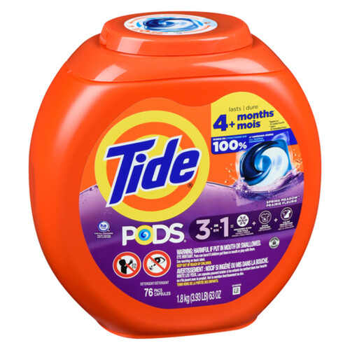 Tide Liquid Laundry Detergent Pods Spring Meadow 76 Count