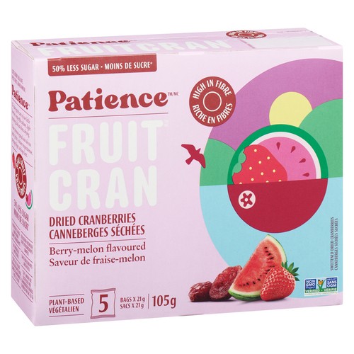 Patience Fruit Cran Sweetened Dried Cranberries Berry-Melon 105 g