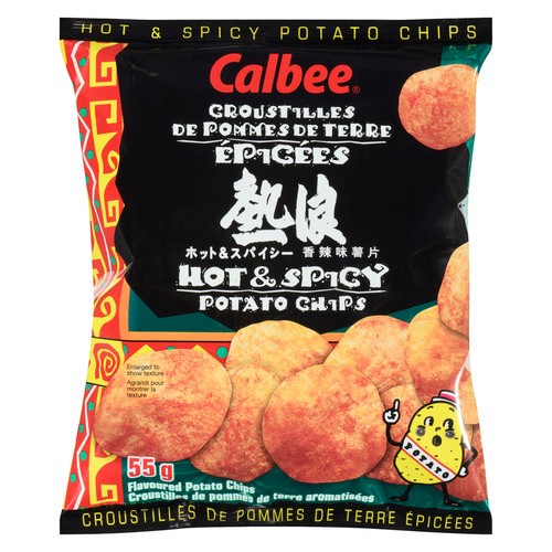 Calbee Potato Chips Hot & Spicy 55 g