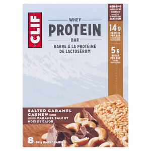 Clif Whey Protein Bar Salted Caramel Cashew 8 x 56 g