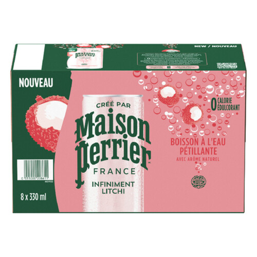 Maison Perrier Sparkling Water Beverage Forever Lychee 8 x 330 ml (cans)