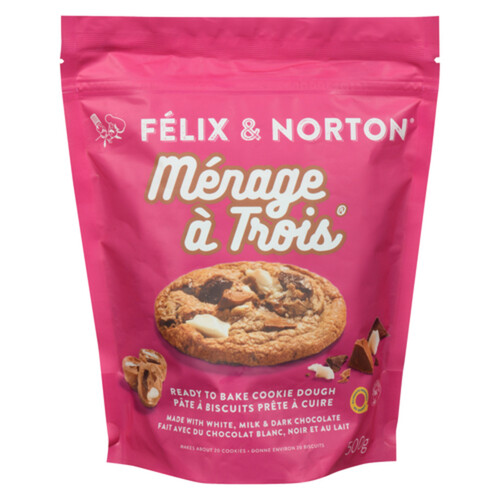 Felix & Norton Cookie Dough Menage a Trois 500 g (frozen)