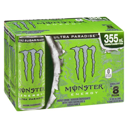Monster Zero Sugar Energy Drink Ultra Paradise 8 x 355 ml (cans)
