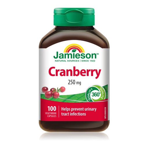 Jamieson Cranberry Complex 250 mg Vegetarian Capsules 100 Count