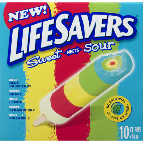 Life Savers Frozen Ice Pops Sweet Meets Sour 10 x 65 ml