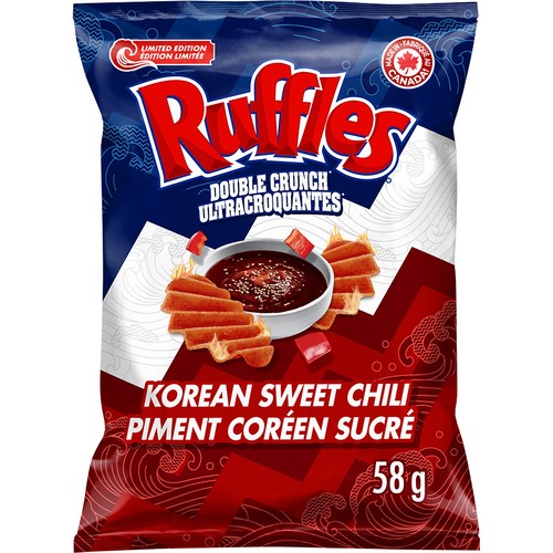 Ruffles Potato Chips Double Crunch Korean Sweet Chili Flavoured 58 g