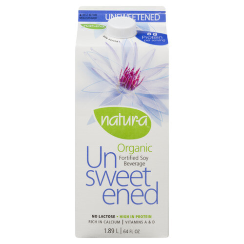 Natur-A Organic Soy Beverage Unsweetened 1.89 L