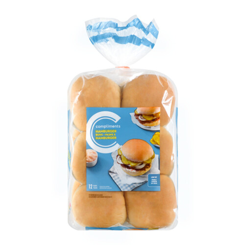 Compliments Hamburger Buns 12 x 48 g