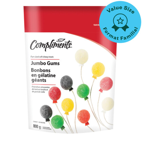 Compliments Candy Jumbo Gums 800 g