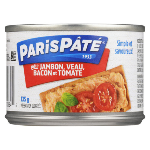 Paris Paté Meat Spread Tomato Veal Ham & Bacon 135 g